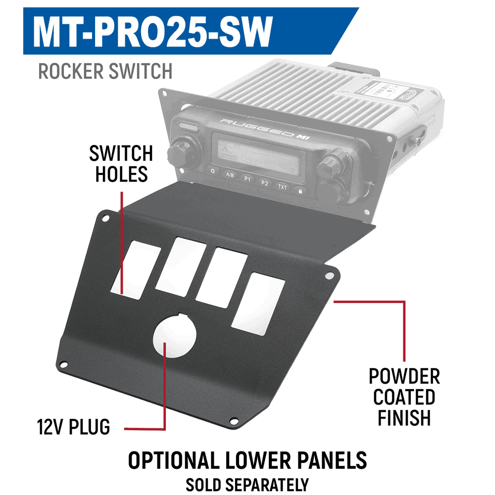 2025 Polaris RZR Pro XP Pro R and Pro S - Complete Communication Kit with Bluetooth Intercom and 2-Way Radio - 696 PLUS Remote Head / G1 GMRS