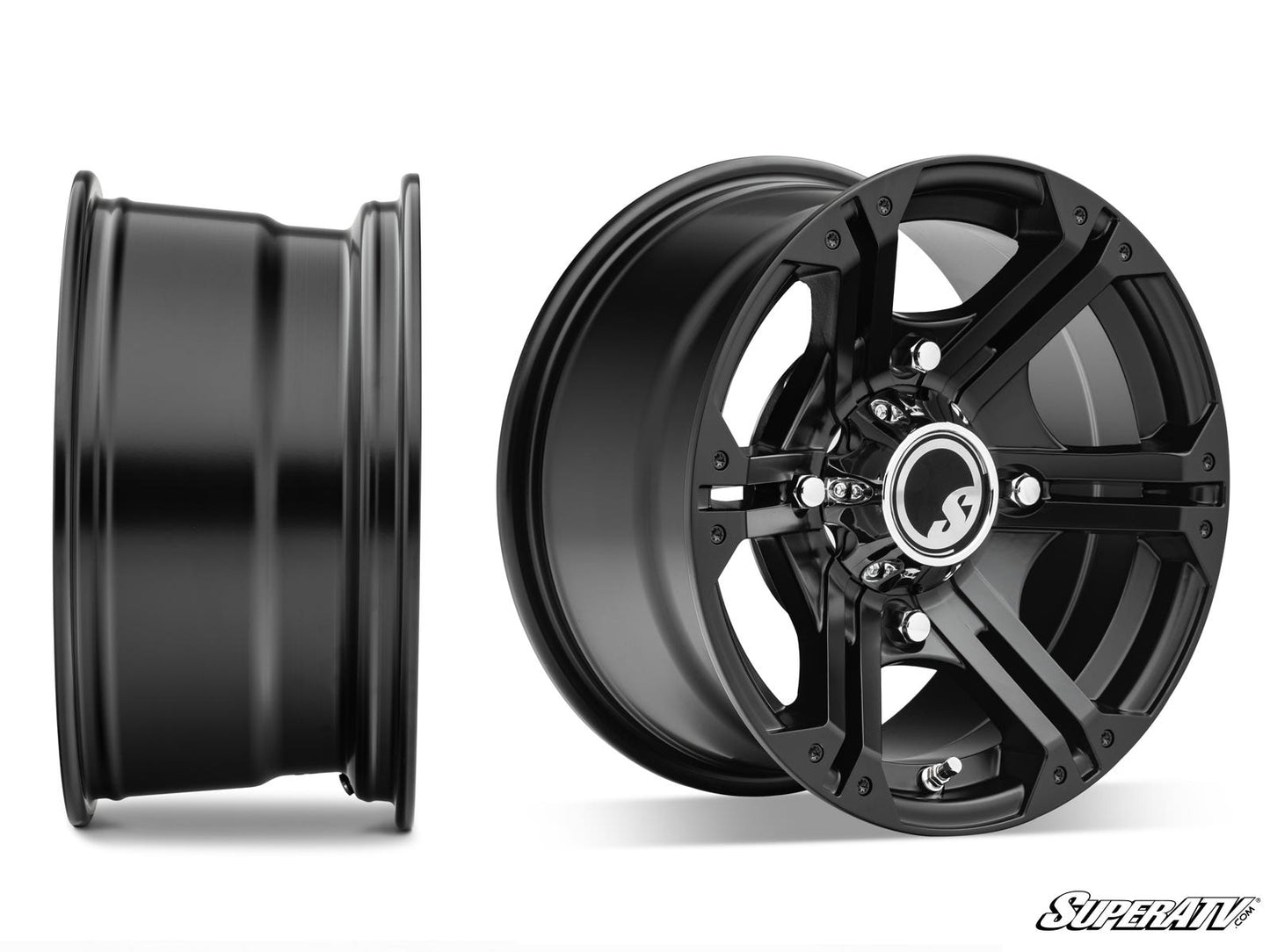 Standard XT Warrior Tires 34x10x14 on 14x7 Bandit H-Series Black Wheels 4/156 Pattern