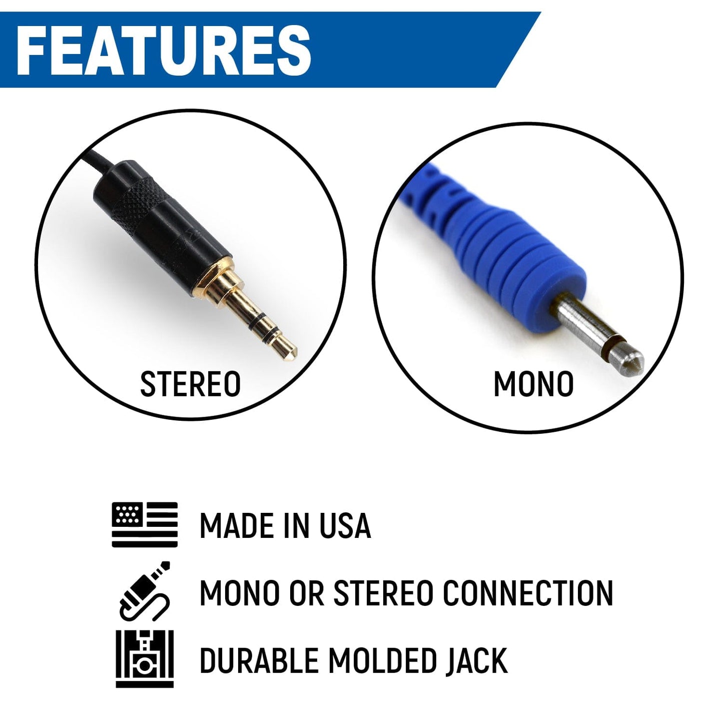 Challenger Semi-Custom Molded Ear Bud Speakers with 1/8 Plug - Mono