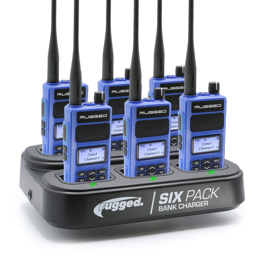 6 PACK - Choose Your Business Band Two Way Handheld Radio - RDH-16 - UHF Safety Yellow