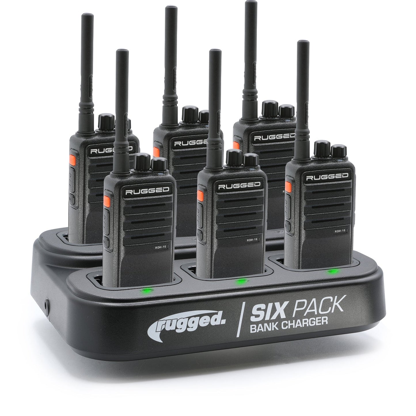 6 PACK - Choose Your Business Band Two Way Handheld Radio - RDH-X - Safety Yellow