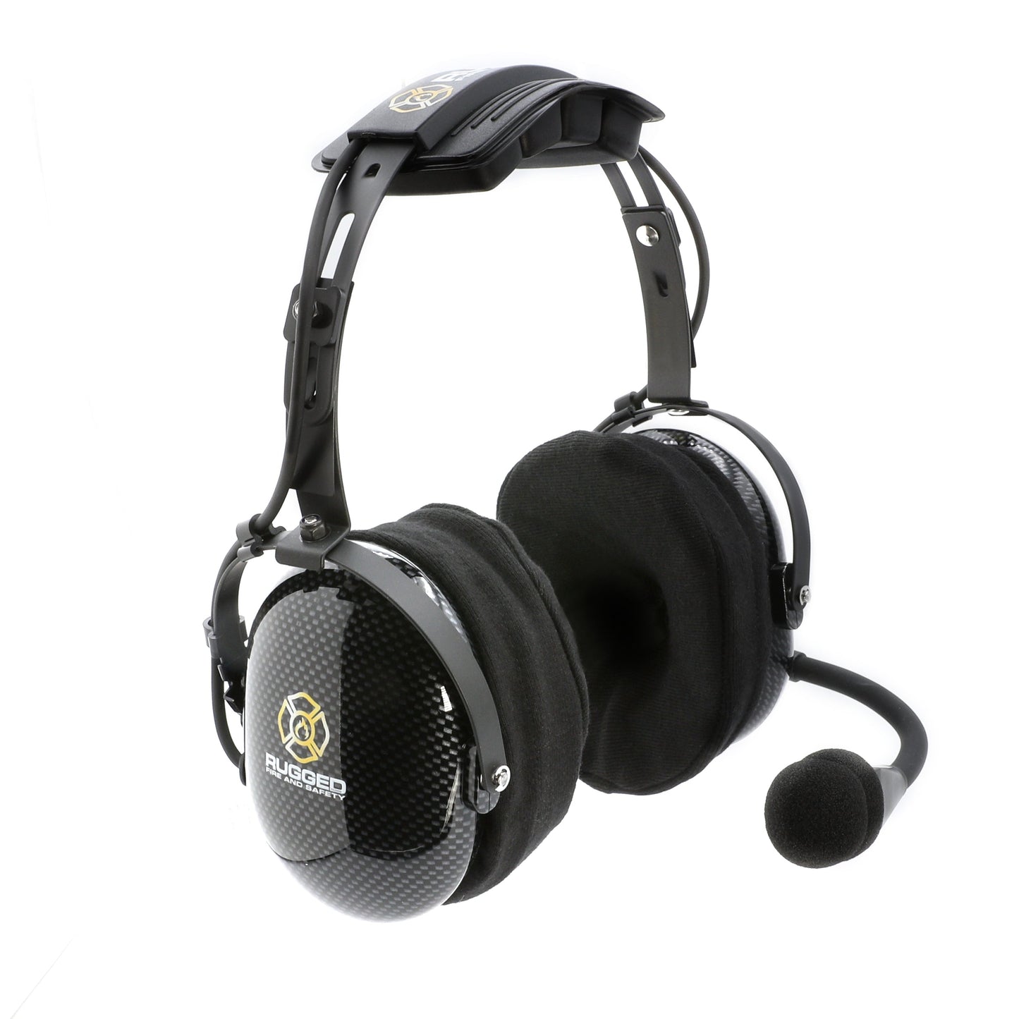 FHS Over-The-Head Fire Safety Industrial Headset - With Mic On/Off Button / For David Clark / Sigtronics / Avcomm