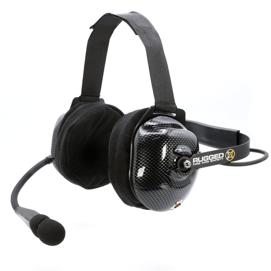 FHS Behind-The-Head Fire Safety Industrial Headset - With PTT Button / No Cable