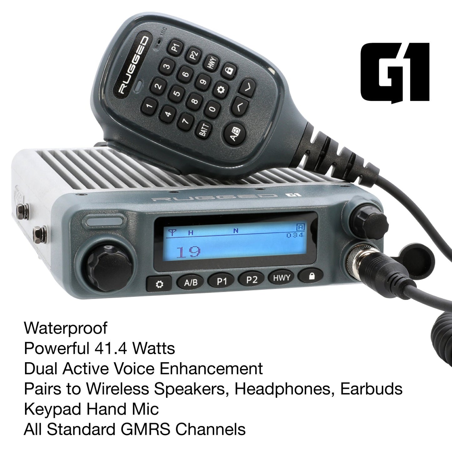 Ford Ranger Two-Way GMRS Mobile Radio Kit - 25 Watt - GMR25 Waterproof