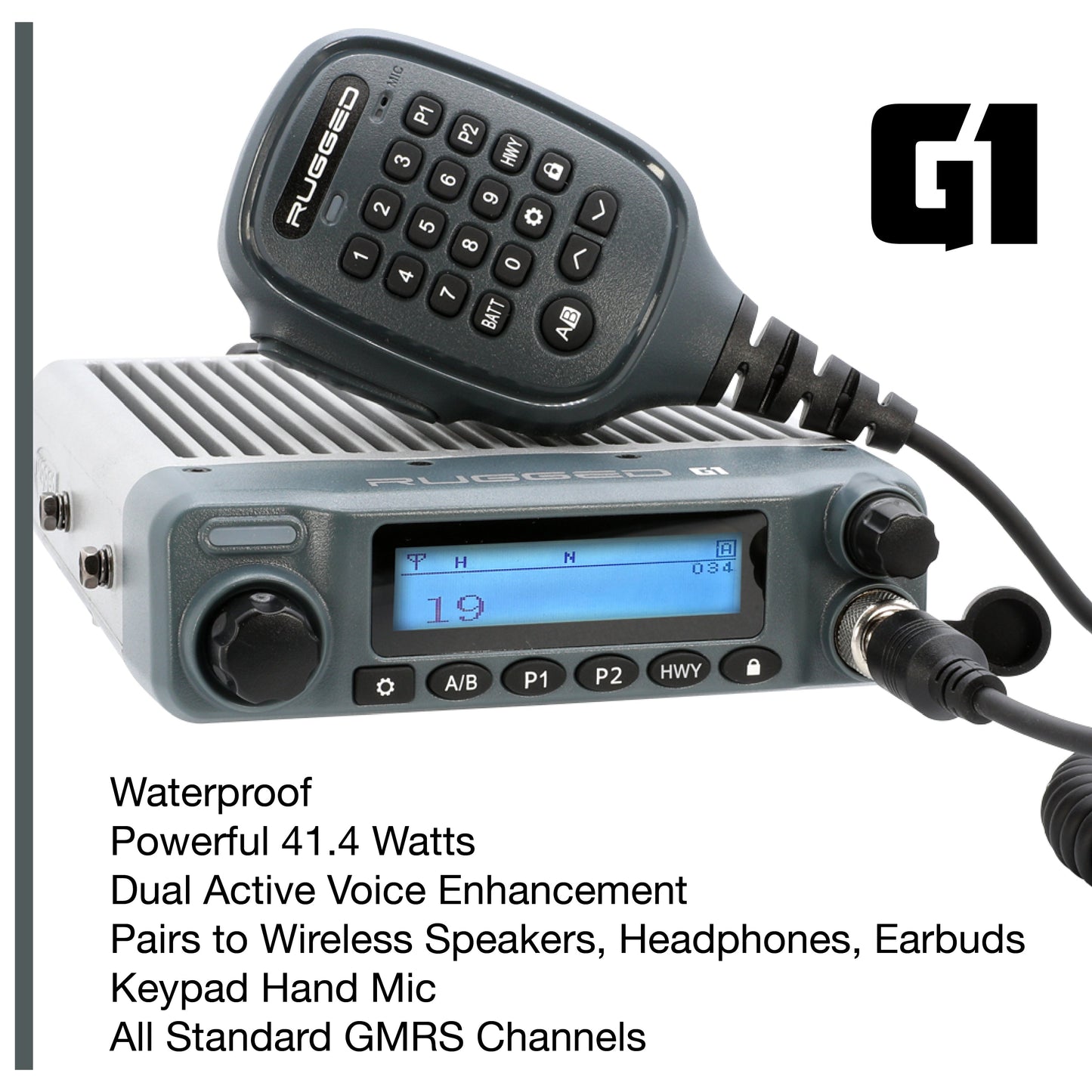 Toyota Tundra Two-Way GMRS Mobile Radio Kit - GMR25 Waterproof