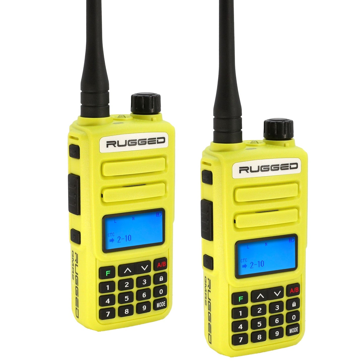 2 Pack - Rugged GMR2 PLUS - GMRS and FRS Two Way Handheld Radios - Grey