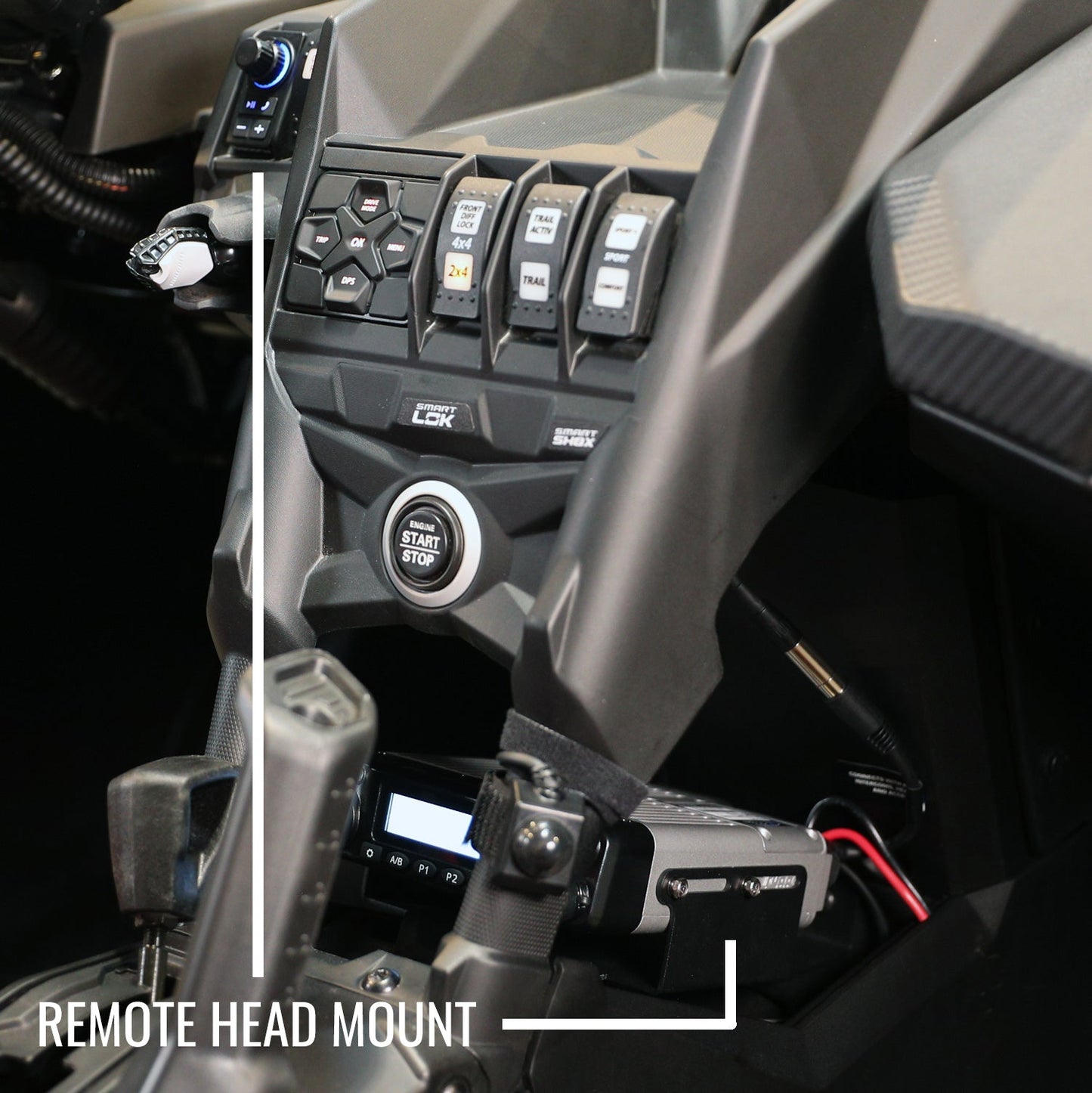 Can-Am Maverick X3 Complete Communication Kit with Bluetooth Intercom and 2-Way Radio - STX Stereo / G1 GMRS / Top Mount