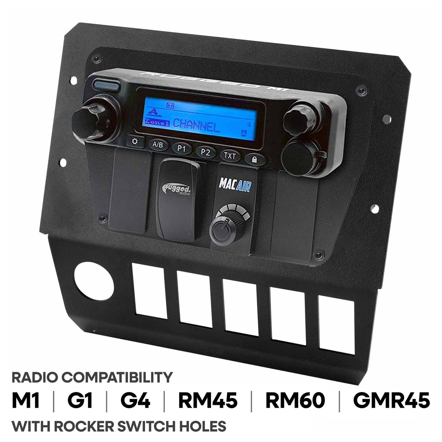Polaris General Multi Mount Kit for Radio and Intercom - Rugged M1/G1/G4/RM45/RM60/GMR45 with Switch Holes