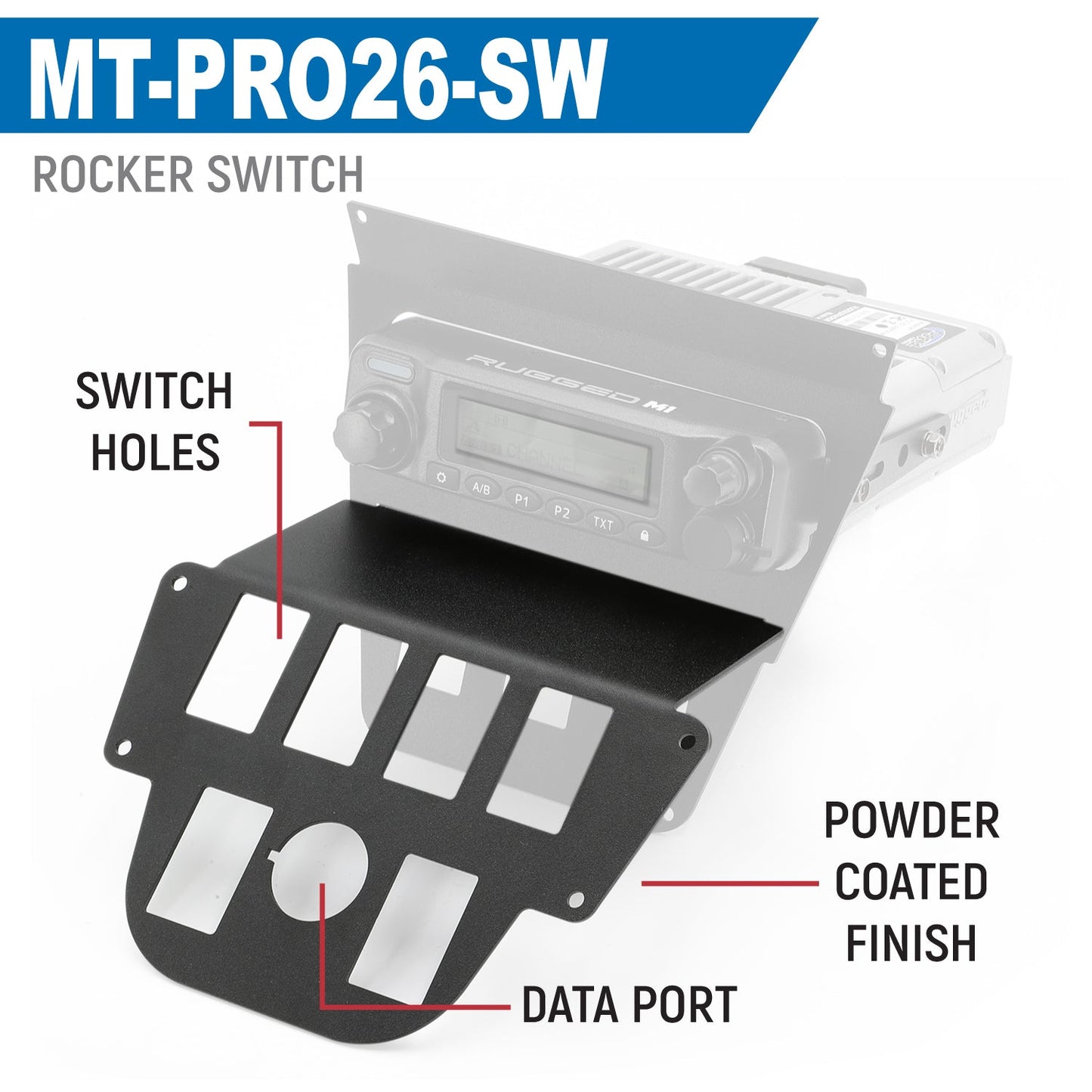 Lower Accessory Panel for 2026 Polaris RZR Pro R Ultimate with 10.4 Inch Touchscreen - Rocker Switch
