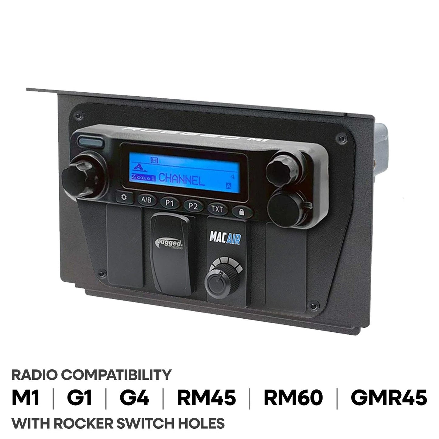 Polaris XP1 Mount Kit for Rugged Radios and Intercom - Rugged M1/G1/G4/RM45/RM60/GMR45 with Switch Holes