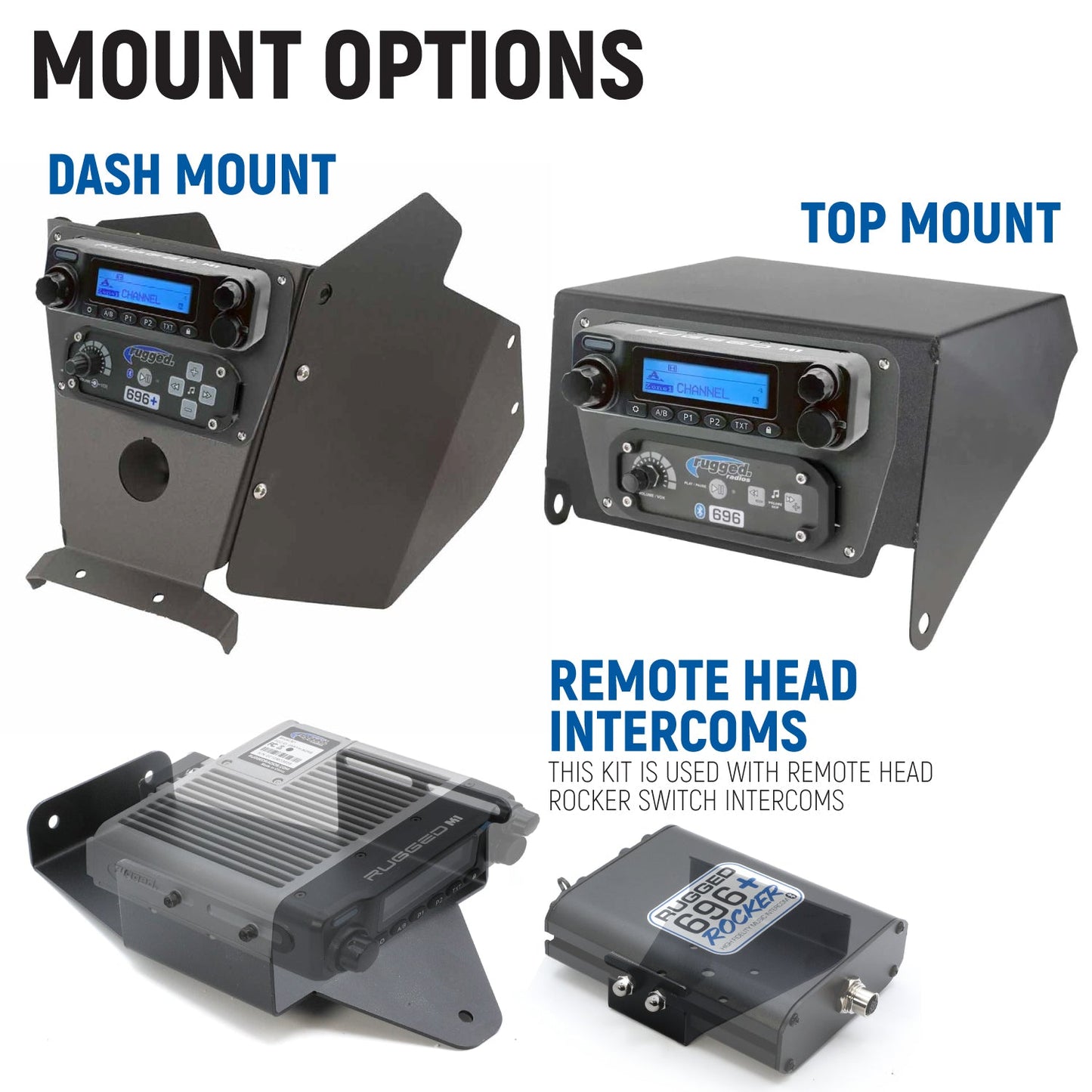 Can-Am Maverick X3 Complete Communication Kit with Bluetooth Intercom and 2-Way Radio - STX Stereo / G1 GMRS / Top Mount