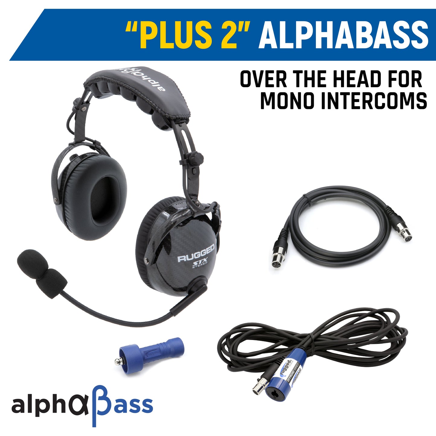 Rear Seat Expansion Kit with Helmet Kits or Headsets - STX Stereo / AlphaBass Headset - Behind the Head