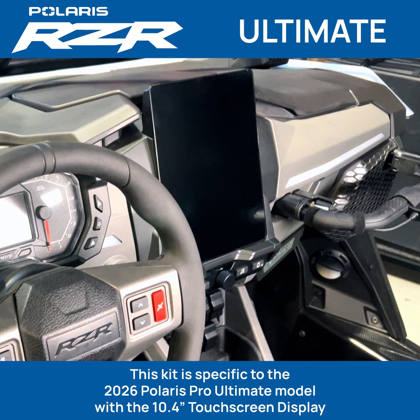 2026 Polaris RZR Pro R Ultimate – Complete Communication Kit with Bluetooth Intercom and 2-Way Radio (10.4″ Touchscreen Models Only) - 696 PLUS Remote Head / G1 GMRS