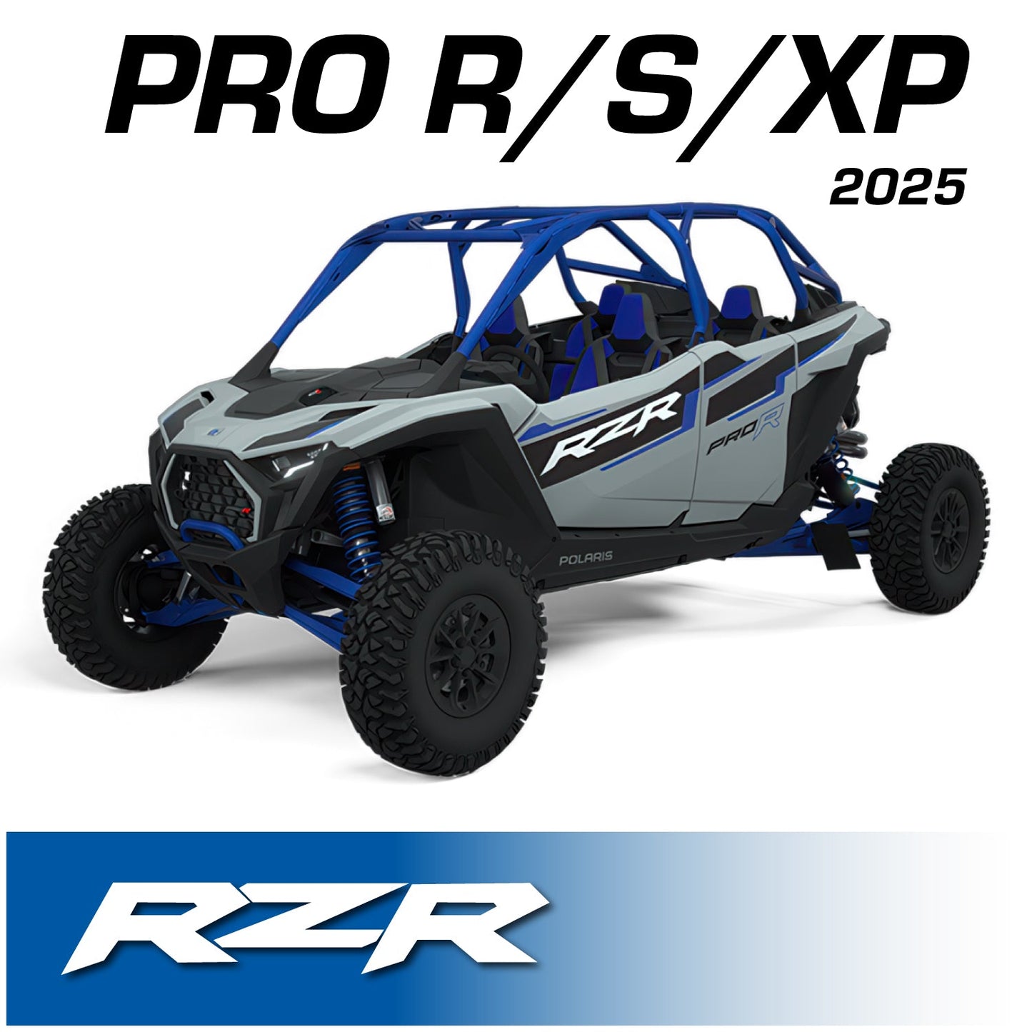 2025 Polaris RZR Pro XP Pro R and Pro S - Complete Communication Kit with Bluetooth Intercom and 2-Way Radio - STX Stereo Remote Head / G1 GMRS