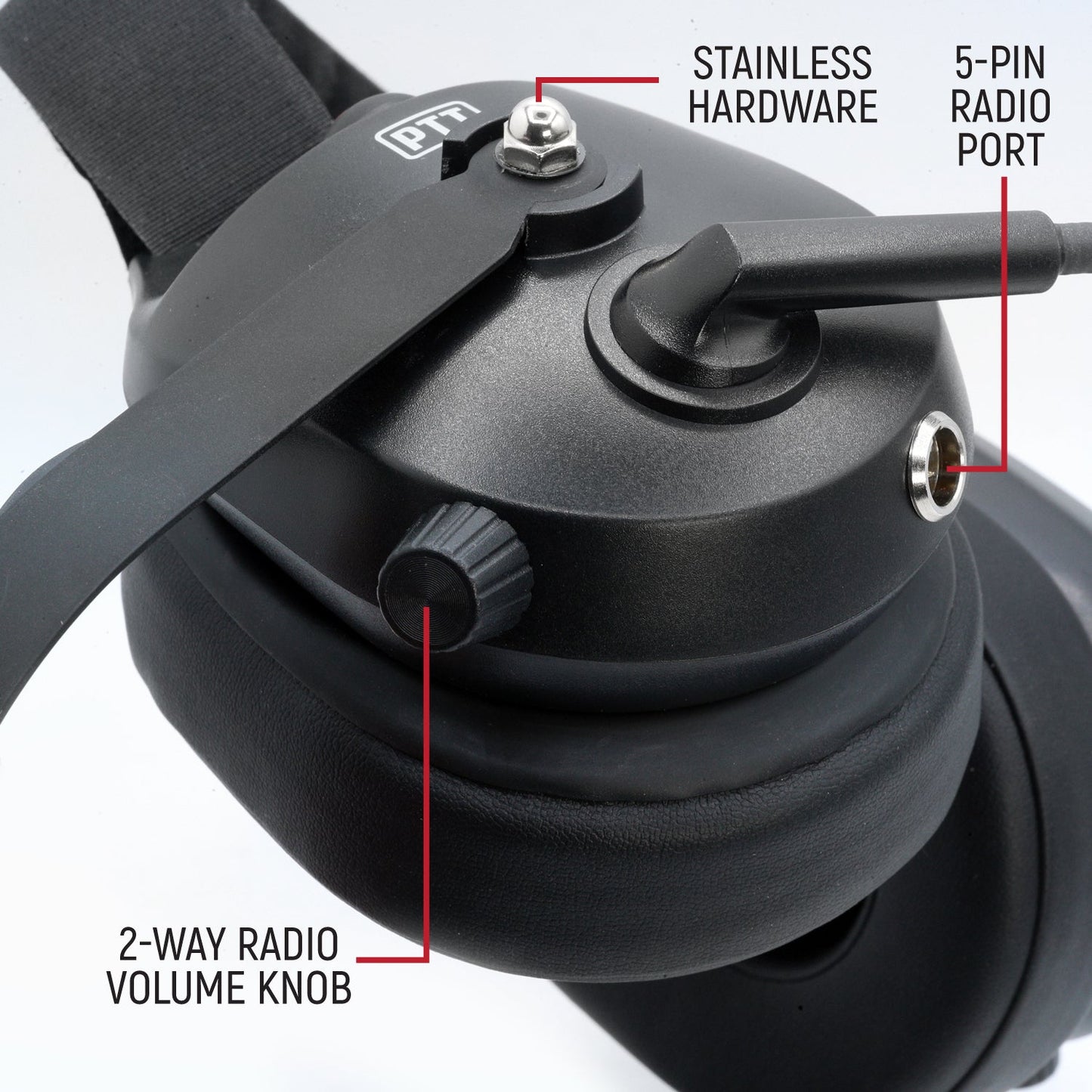Bluetooth Headset for Cell Phones - 2-Way Radio Compatible (OTH and BTH) - Over The Head