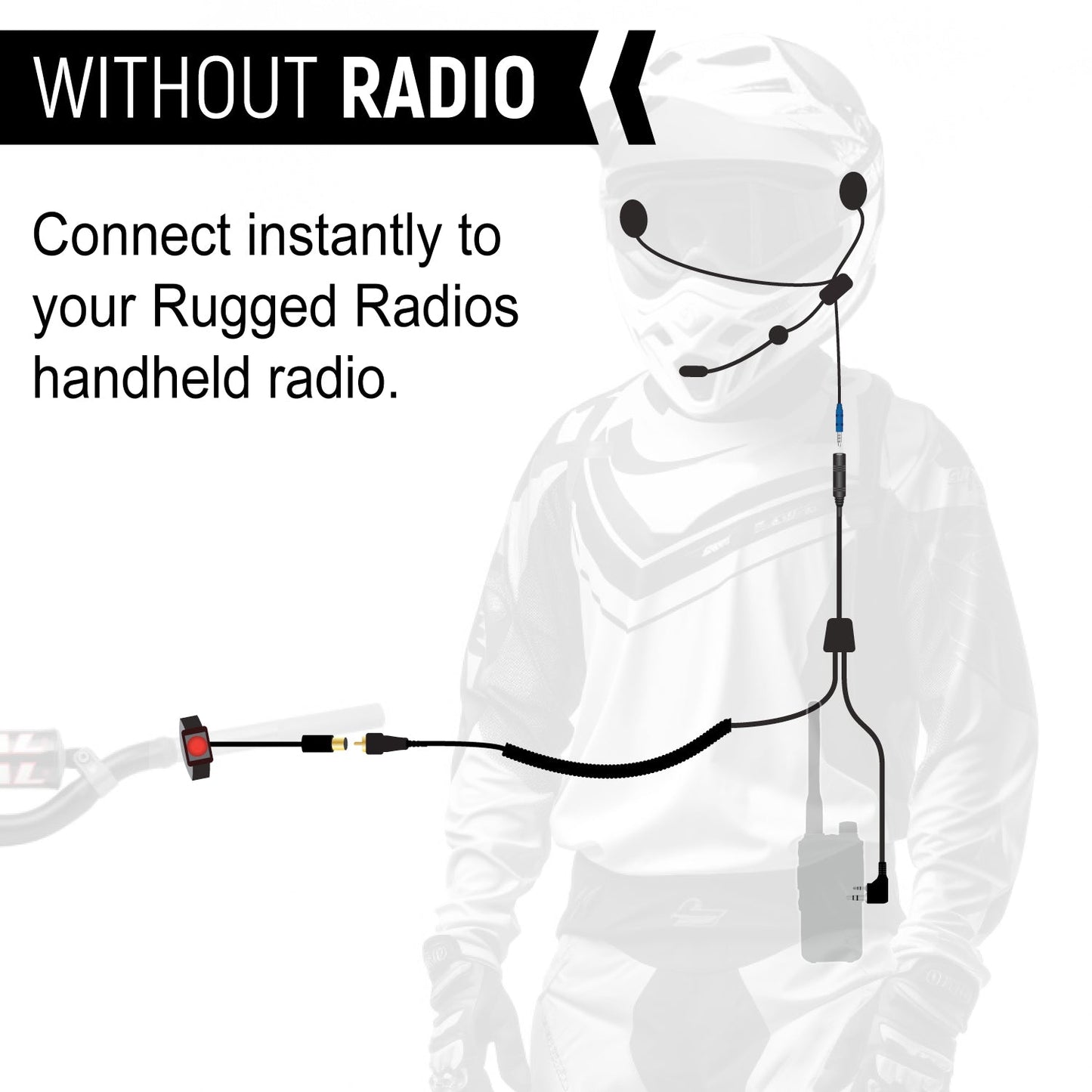 SUPER SPORT Complete Motorcycle Communication Kit with Lightweight SPORT Cables - R1