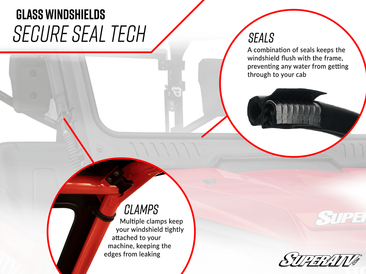 Can-Am Defender HD7 Glass Windshield