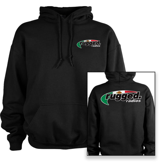 Rugged Radios MEXICAN FLAG Pullover Hoodie - Black - XXXL