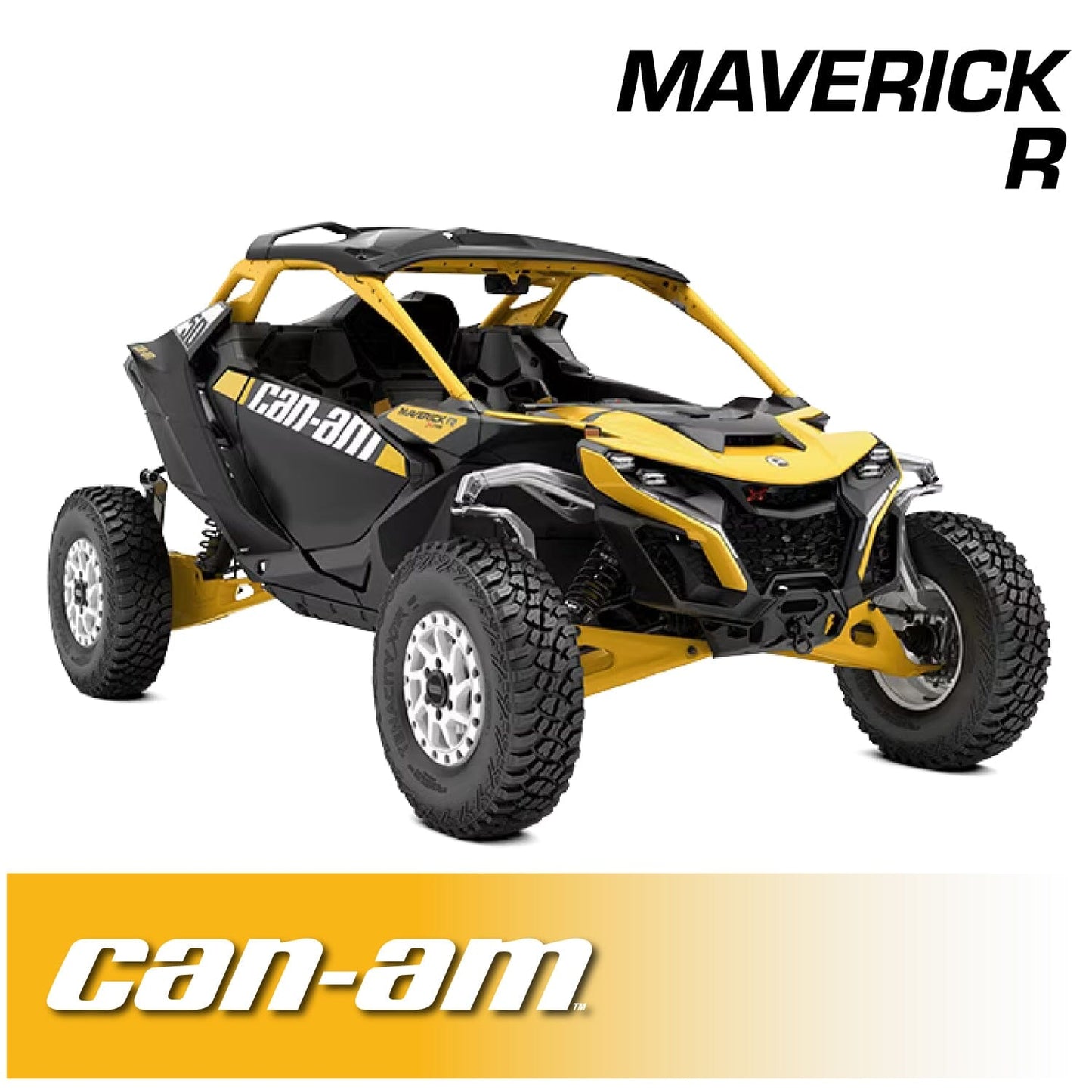 Can-Am Maverick R Complete Communication Kit with Rocker Switch Bluetooth Intercom and 2-Way Radio - STX Stereo Remote Head / G1 GMRS / Dash Mount