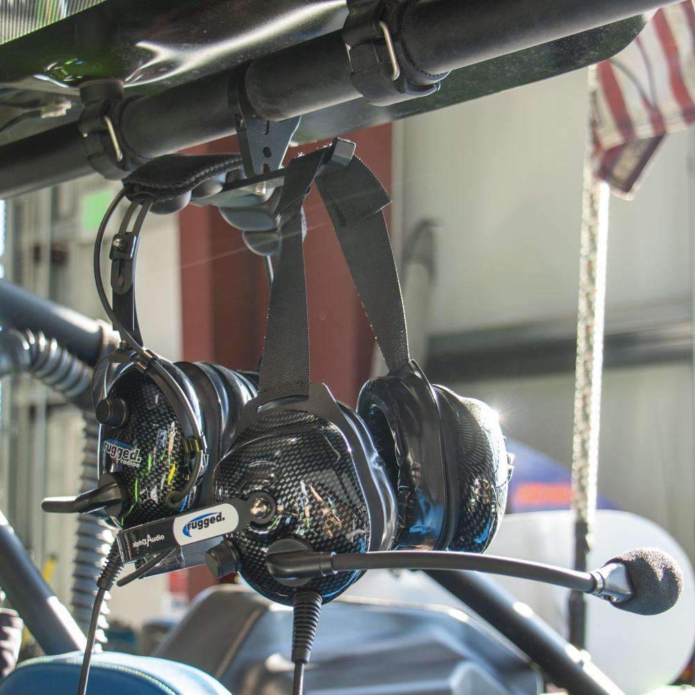 Dual Headset Hanger with Bar Mount - 1  Inch Tube Diameter