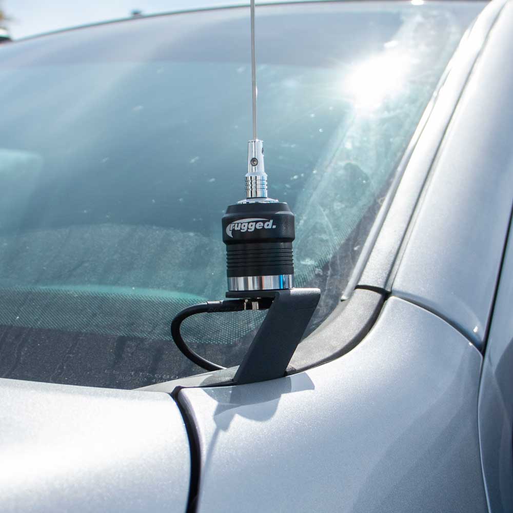 A-Pillar Antenna Mount Ford F-Series Chevy GMC Silverado Dodge Ram - Passenger Side