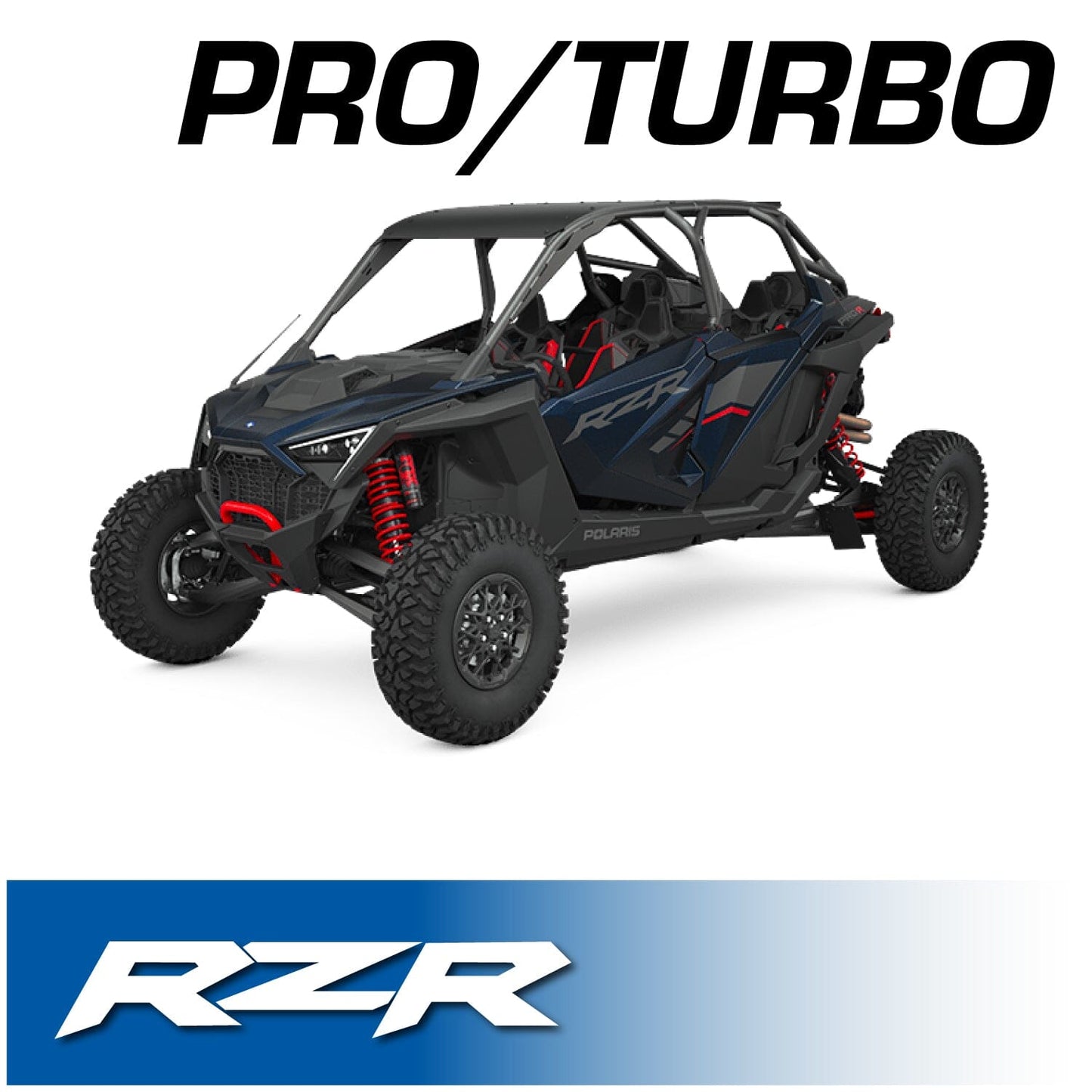 Polaris RZR PRO XP - Turbo R - Pro R - Complete Communication Kit with Bluetooth Intercom and 2-Way Radio - 696 PLUS / G1 GMRS / Center Mount