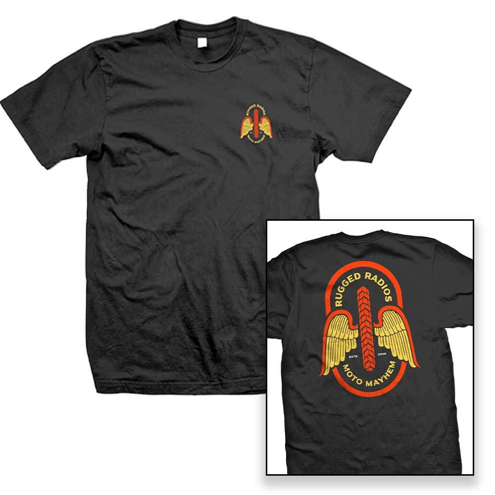 Rugged Radios MOTO MAYHEM T-Shirt - Black - MD