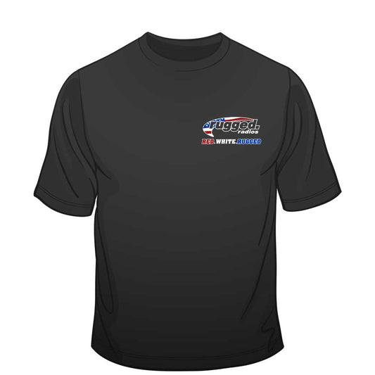 Rugged Radios AMERICAN FLAG T-Shirt - Black - Large