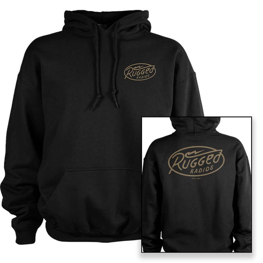 Rugged Radios BOLT Pullover Hoodie - Black - Medium