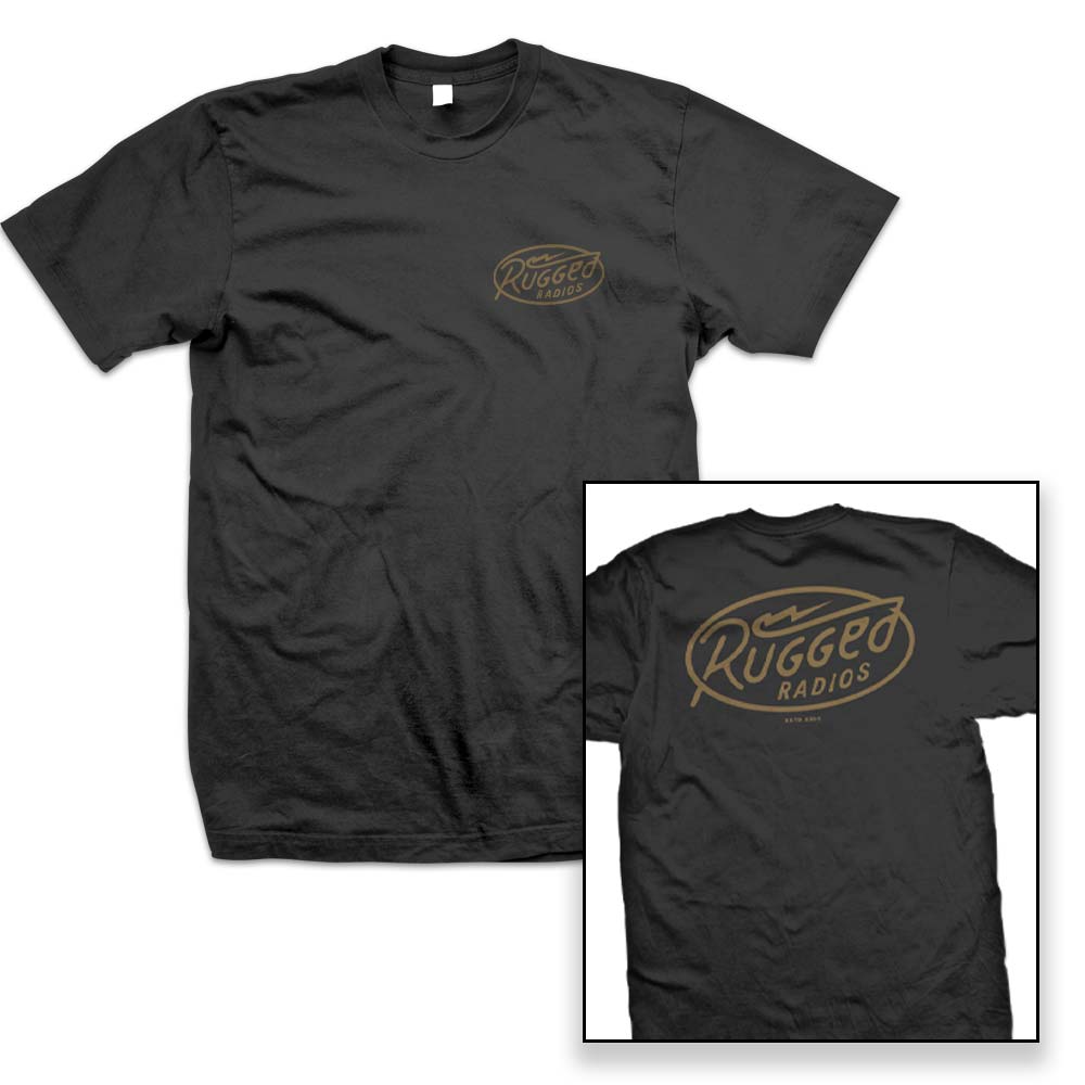 Rugged Radios BOLT T-Shirt - Black - XXXL