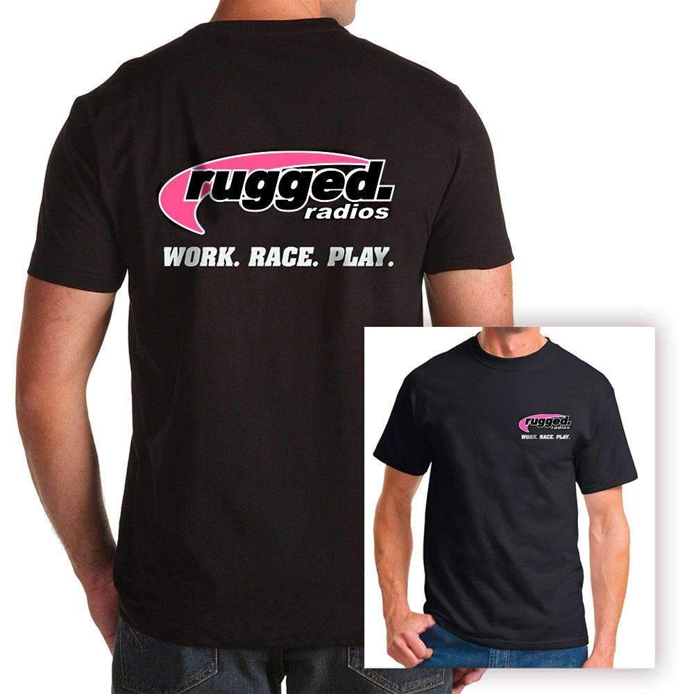 Rugged Radios CLASSIC PINK T-Shirt - Black - Large