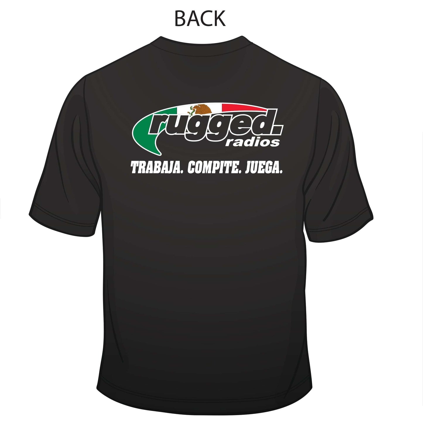 Rugged Radios MEXICAN FLAG T-Shirt - Black - XXL