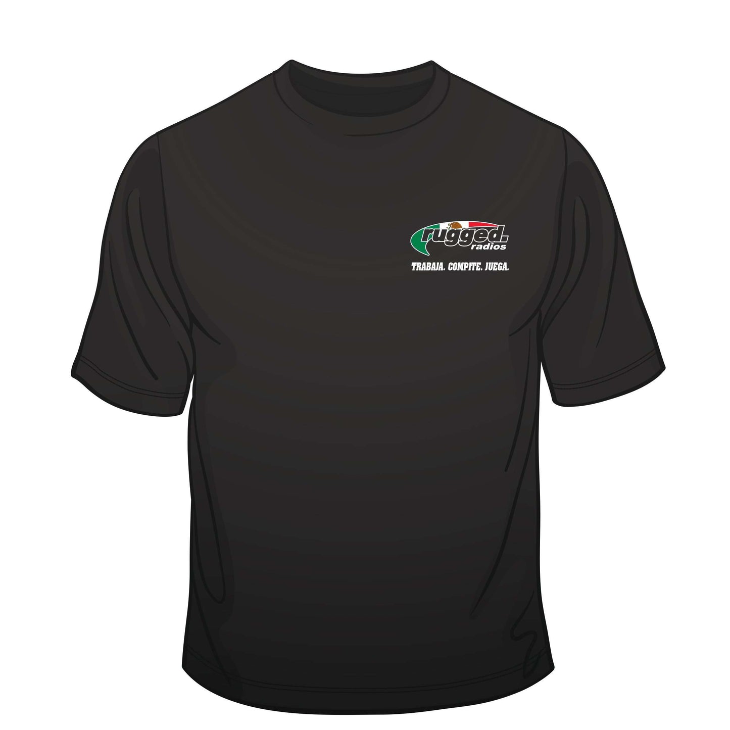 Rugged Radios MEXICAN FLAG T-Shirt - Black - XXL