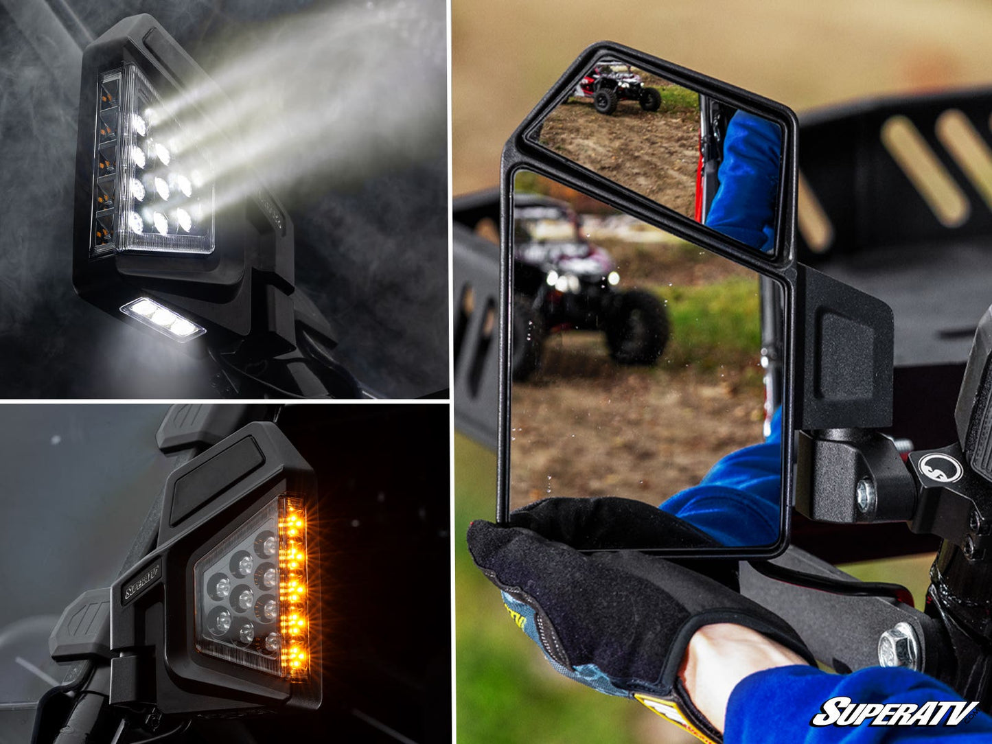 CFMOTO Dual Section LED Side-View Mirrors
