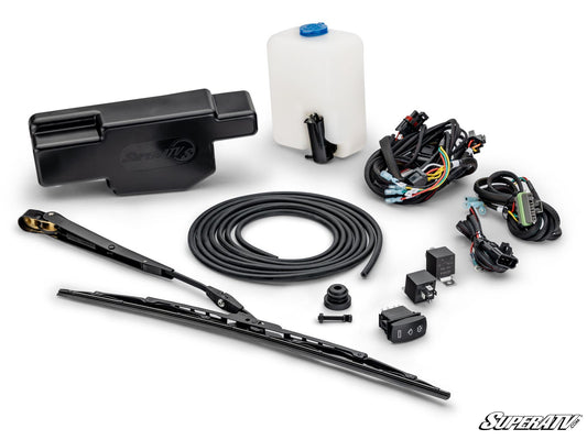 Electric UTV Windshield Wiper Kit for SuperATV MaxDrive Power Flip Glass Windshields